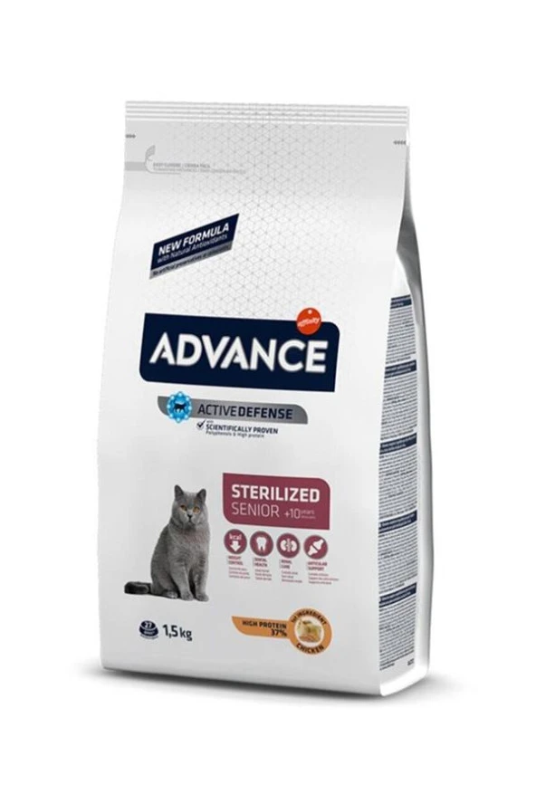 Advance Cat Sterilized 10 Yaş Üzer Kedi Maması 1.5 KG