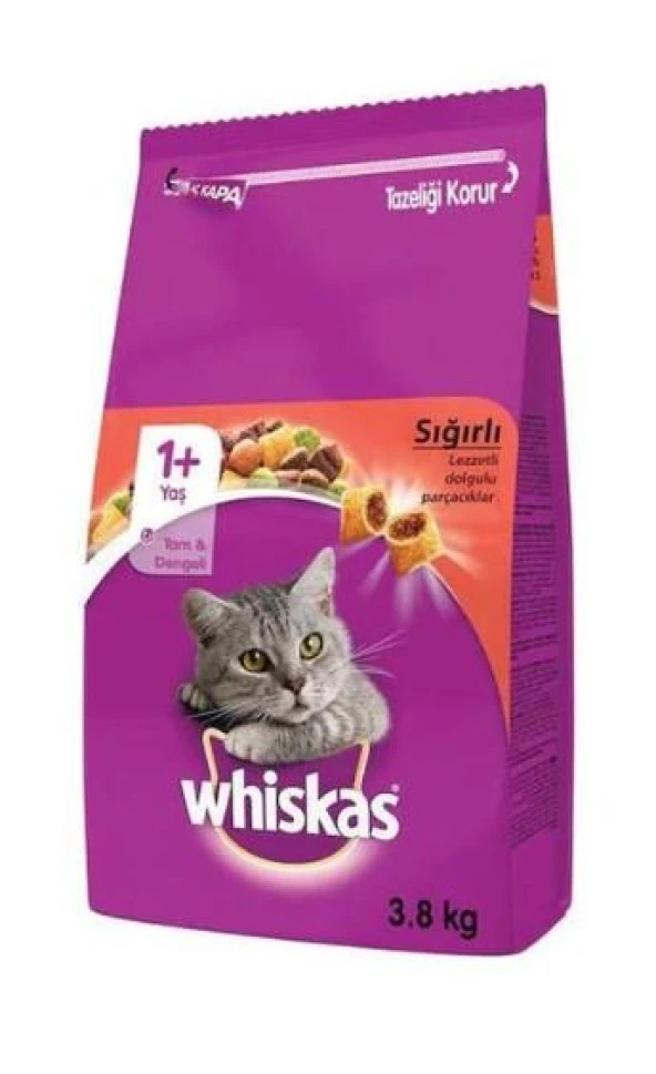 Whiskas Biftekli/Havuçlu Kedi Maması 3,8 Kg