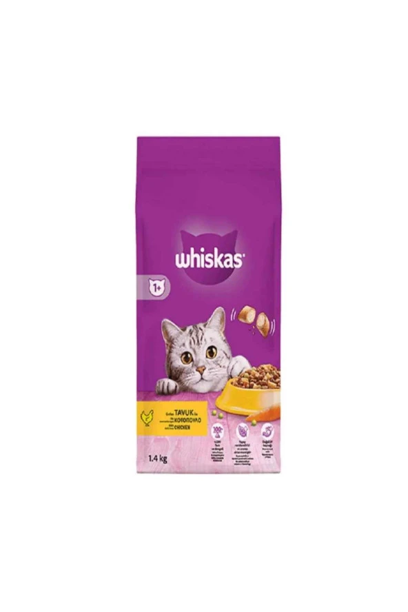 Whiskas Yetişkin Tavuklu Kedi Maması 1.4 Kg