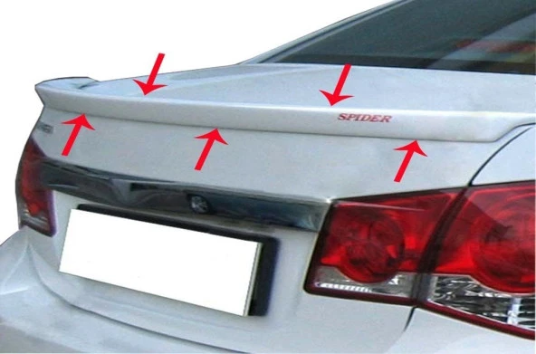 Chevrolet Cruze Spoiler için Bagaj Gt Fiber 2009 Ve Sonrası