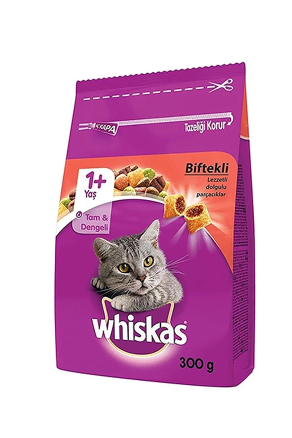 Whiskas Sığır Etli/Havuçlu Kedi Maması 300gr