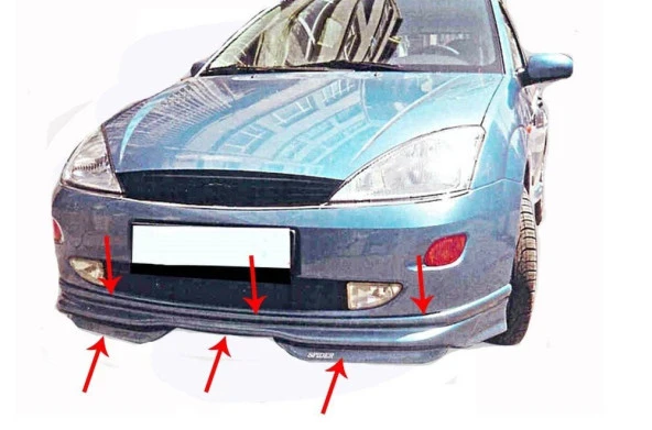 Ford Focus 1 için Ön Tampon Altı Fiber 1998-2002