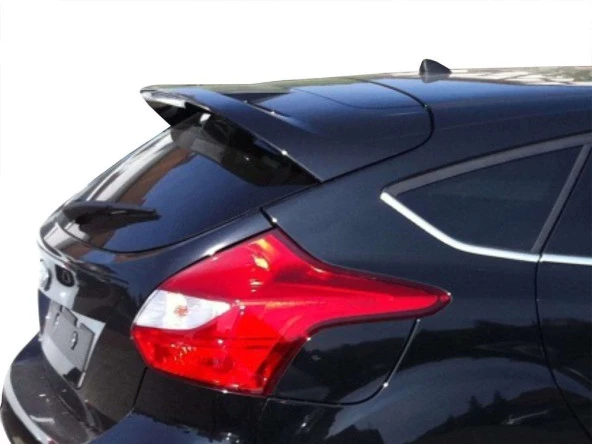 Ford Focus 3 için Hatchback Spoiler Cam Üstü (Işıklı) Fiber 2011-2014