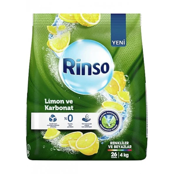 Rinso Matik Limon ve Karbonat 4 kg Toz Çamaşır Deterjanı