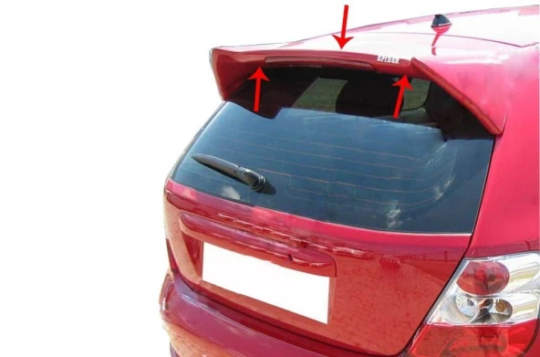 Honda Euro Civic için Spoiler Cam Üstü (Işıklı)(Type-R Md) Fiber 2001-2006