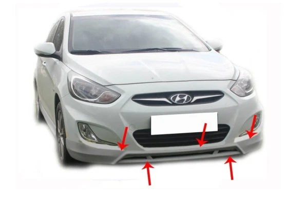 Hyundai Accent Blue için Rb Ön Tampon Altı Fiber 2011 Ve Sonrası