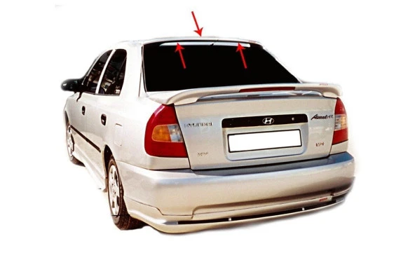 Hyundai Accent Spoiler için Cam Üstü Fiber 2000-2003