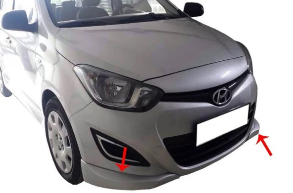 Hyundai İ20 Ön için Tampon Altı 2 Parça Fiber 2009-2014