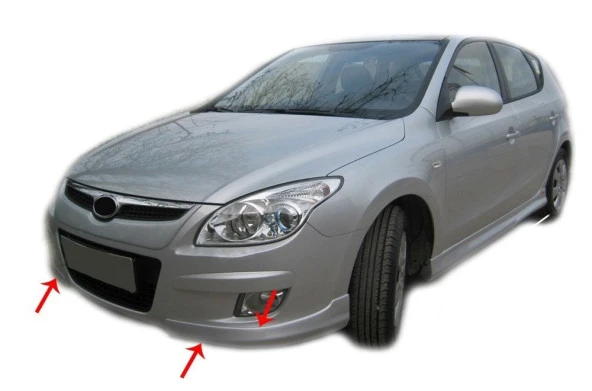 Hyundai İ30 Fd için Ön Tampon Altı 2 Parça Fiber 2007-2012