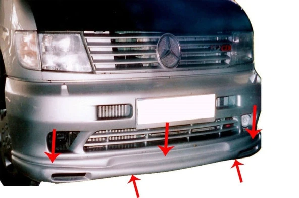 Mercedes Vito W638 için Ön Tampon Altı Fiber 1996-2003