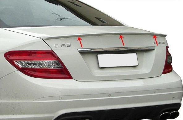 Mercedes C W204 için Spoiler Bagaj Gt Fiber 2007-2013