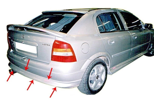 Opel Astra G için Hatchback Arka Tampon Altı Fiber 1998-2009