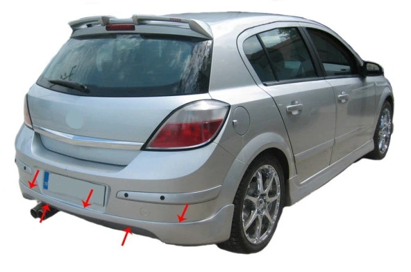 Opel Astra H için Hatchback Arka Tampon Altı Fiber 2004 Ve Sonrası