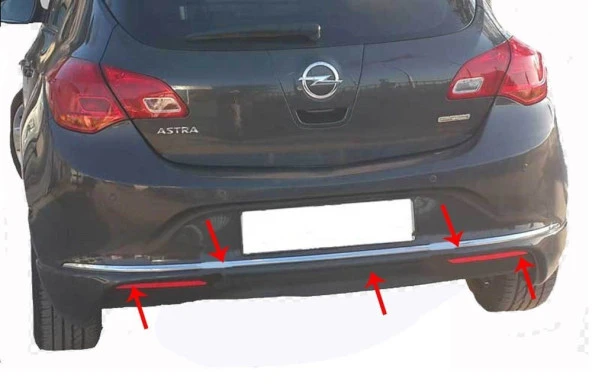 Opel Astra J için Hatchback Arka Tampon Altı (Facelift) Fiber 2010 Ve Sonrası