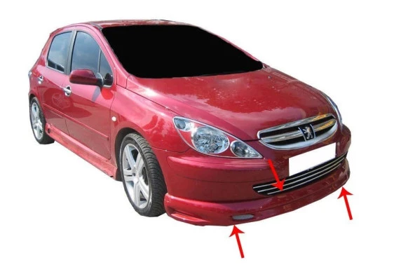 Peugeot 307 Ön için Tampon Altı (Telli) Fiber 2001-2008