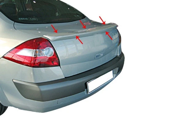 Renault Megane 2 için Sedan Spoiler Bagaj Gt Fiber 2003-2008