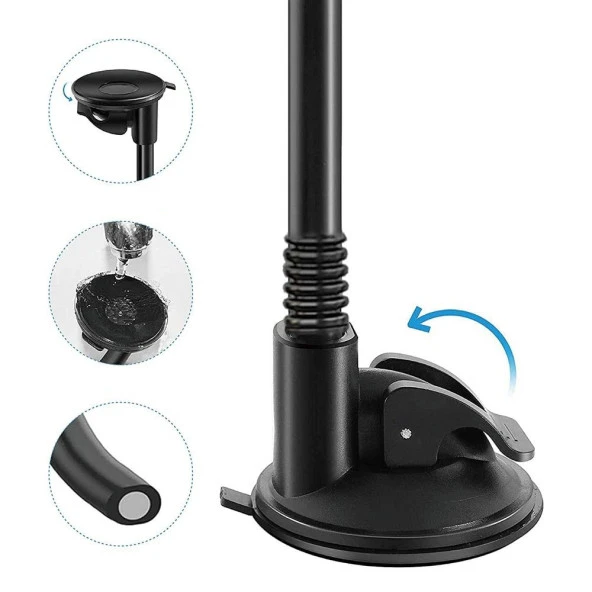 LinkTech H711 Vantuzlu Uzun Kol Araç İçi Telefon Tutucu - 3