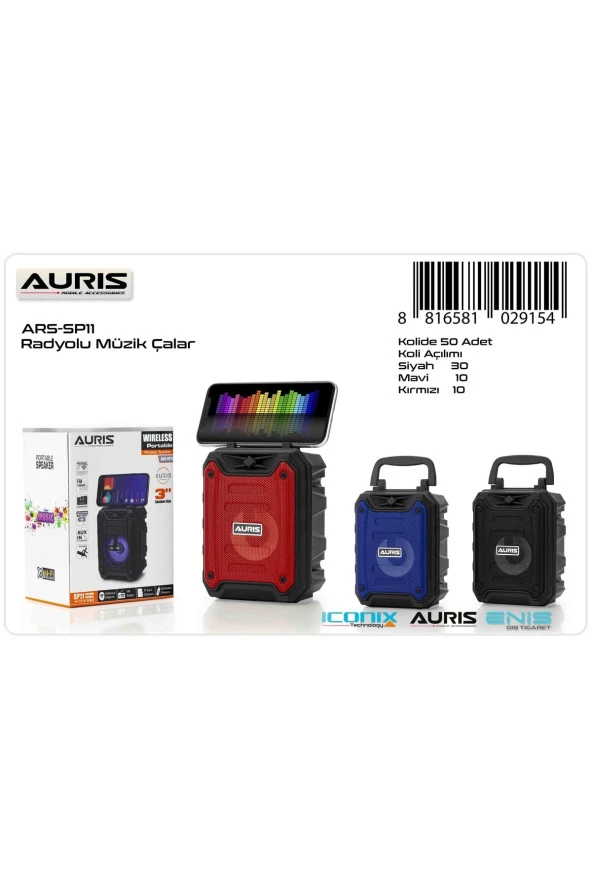 Ars-sp11 Speaker Renk Renk 3 Inç Radyolu Müzik Çalar Ses Topu