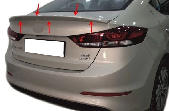 Hyundai Elantra 6 için Spoiler Bagaj Gt Fiber 2016-2019