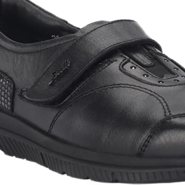 FORELLİ GOLDEN ORTOPEDİK DERİ KEMİK ÇIKINTISI KADIN AYAKKABI - Resim 11