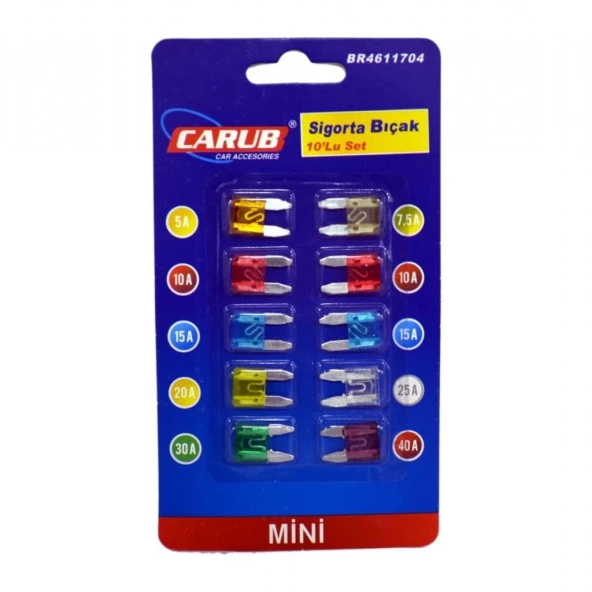 Carub Bıçak Sigorta Mini 10 Lu Set Br4611704