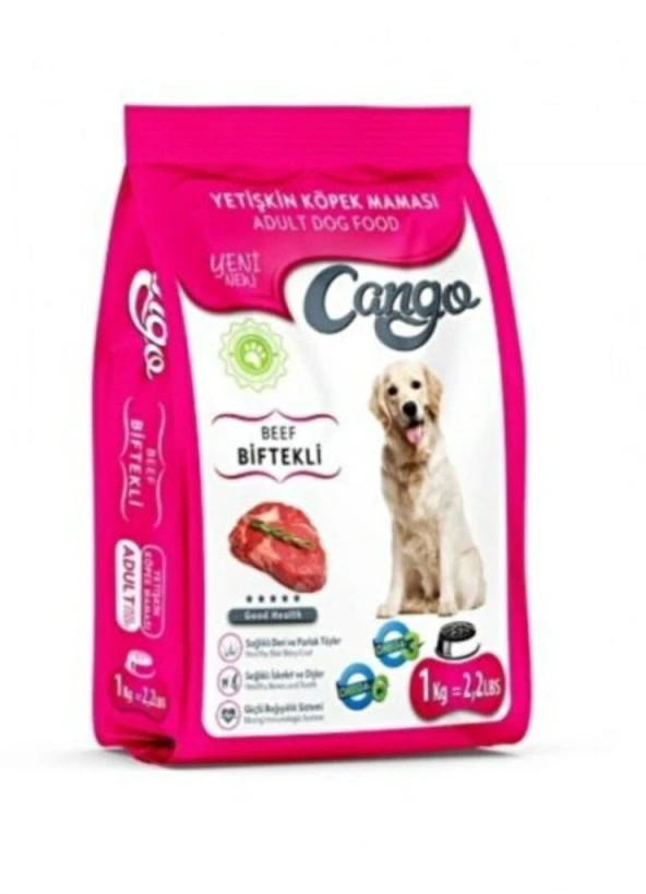 Cango Biftekli Yetişkin Köpek Maması 1 KG