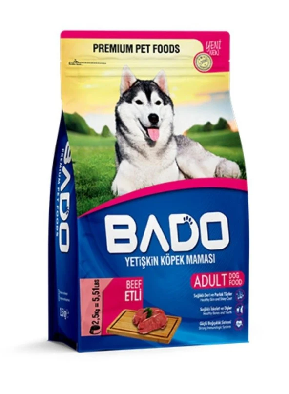 Bado Yetişkin Etli Köpek Maması 2500 GR