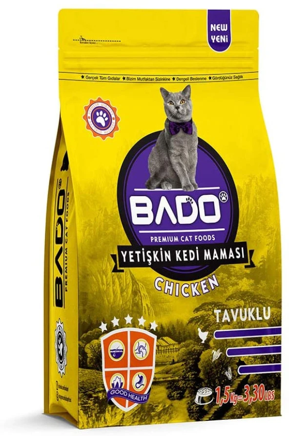 Bado Tavuklu Yetişkin Kedi Maması 1.5 KG