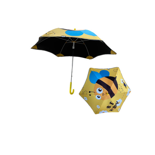 6 Telli Yüksek Kaliteli Çocuk Şemsiyesi Desenli Çift Katlı Şemsiye