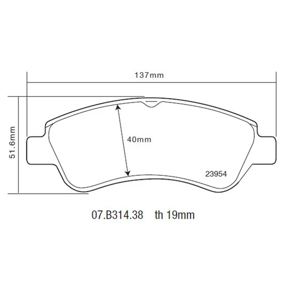 BREMBO SET PAST.C3-C4-206-307-DS3 07.B314.38 - Resim 3