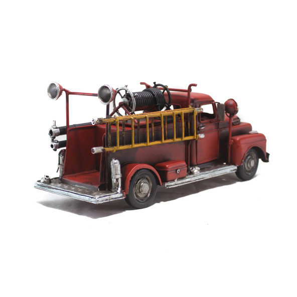 Dekoratif Metal İtfaiye Araba Kumbaralı Fotoğraf Çerçeveli - 2