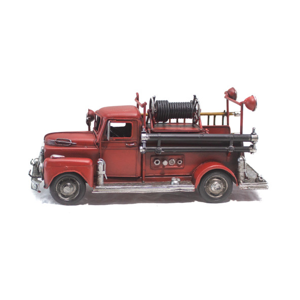 Dekoratif Metal İtfaiye Araba Kumbaralı Fotoğraf Çerçeveli - 5