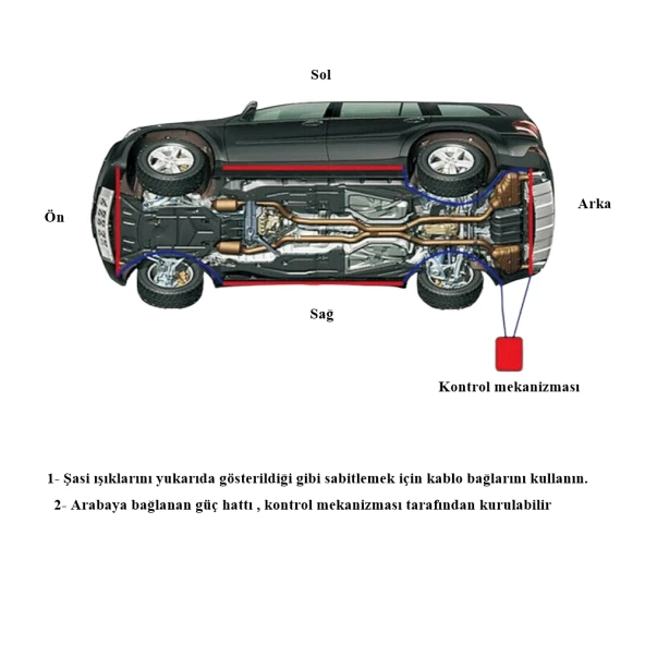 Araç Altı Aydınlatma için Gündüz Ledi 90*120Cm / Laam538-14 - Resim 3