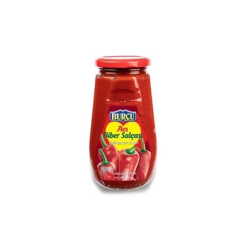 Burcu Ev Tipi Acı Biber Salçası 600 Gr Cam