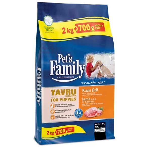 Pet's Family 2000+700  Gr Köpek Maması Kuzuetli