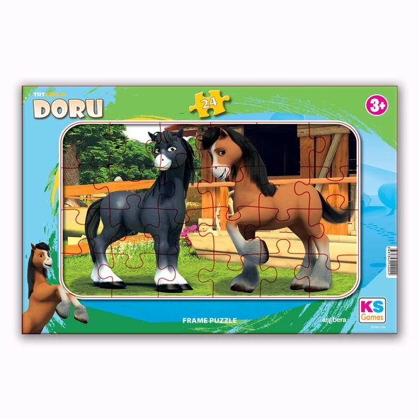 Ks Games TRT Çocuk Doru 24 parça 2 li Frame Puzzle/Yapboz Set - 4