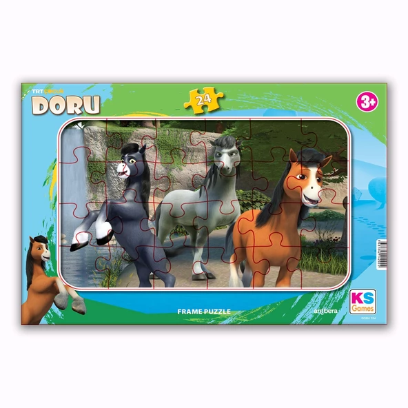 Ks Games TRT Çocuk Doru 24 parça 2 li Frame Puzzle/Yapboz Set - 3