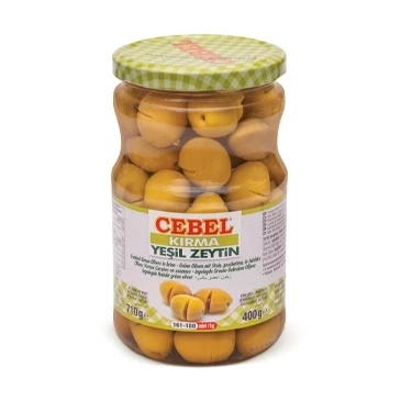 Cebel Kırma Yeşil Zeytin 400 Gr Cam