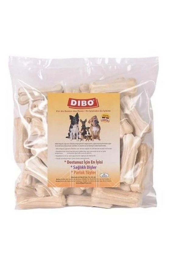 Dibo Köpek Ödül Kemiği Beyaz Kemik 20-25 Gr 7 Cm 50 Adet