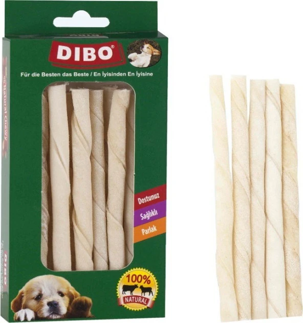 Dibo Köpek Ödül Kemiği Çiğneti Sütlü Burgu Çubuk 100 Gr