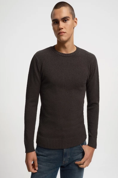 Loft 2033407 Haki Erkek Regular Fit Bisiklet Yaka Kazak - 2