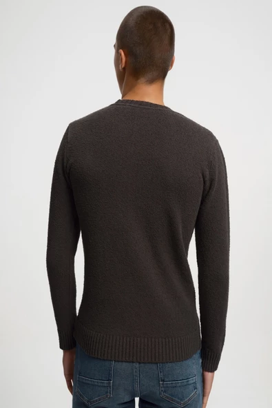 Loft 2033407 Haki Erkek Regular Fit Bisiklet Yaka Kazak - 3