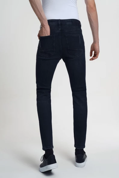 Loft 2034663 Siyah Erkek Justin Skinny Fit Yırtık Detaylı Kot Pantolon - Resim 3