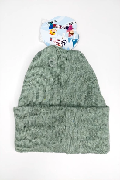 Hanece Kids Mint Yeşili Kedi Nakışlı Kız Çocuk Bere - 2
