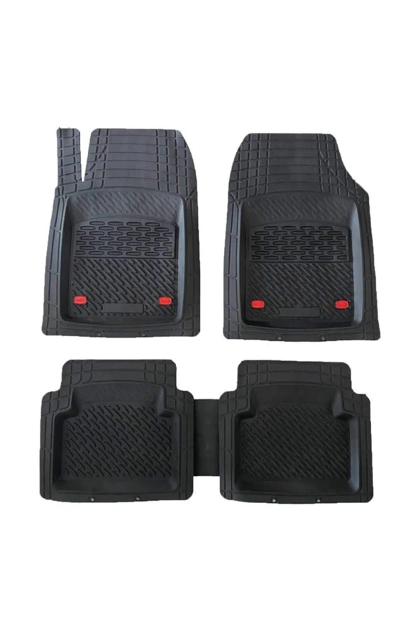 Safir Mercedes W203 için Havuzlu Universal Paspas Krom Siyah