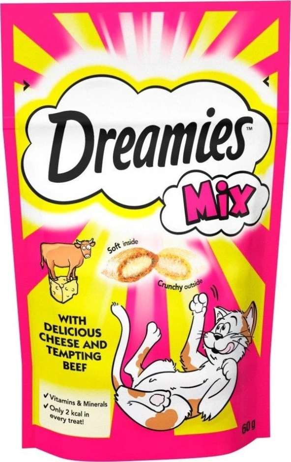 Dreamies Mix Sığır Etli ve Peynirli Kedi Ödülü 60 gr