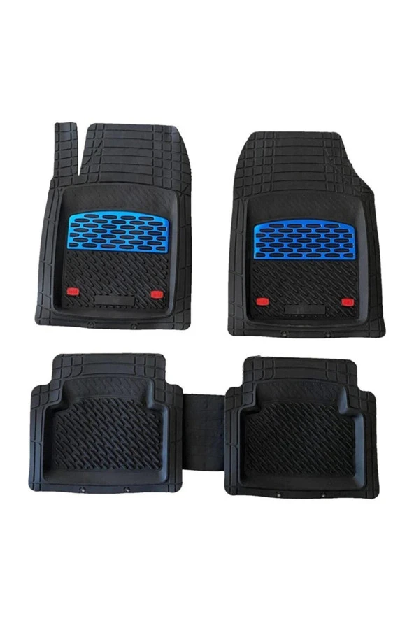 Safir Jeep Compass için Havuzlu Universal Paspas Krom Mavi ürün görseli 1