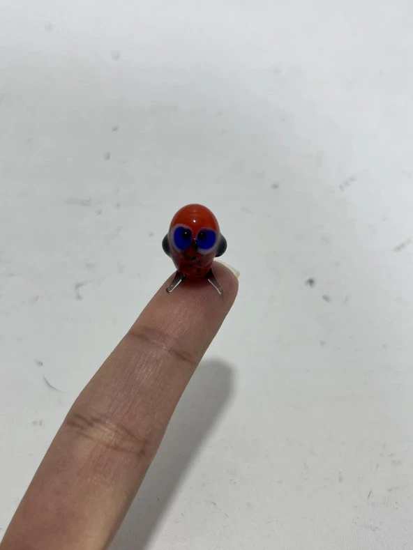 El Yapımı Mini Murano Cam Baykuş Biblo A159-02 - Resim 4