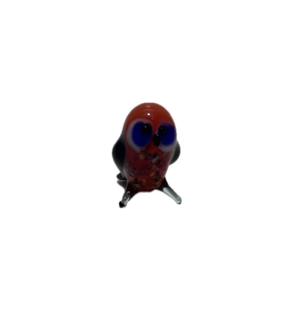 El Yapımı Mini Murano Cam Baykuş Biblo A159-02