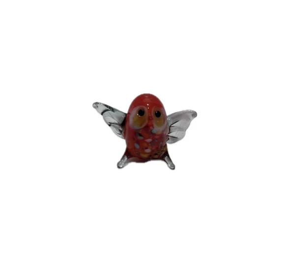 El Yapımı Mini Murano Cam Baykuş Biblo A160-02